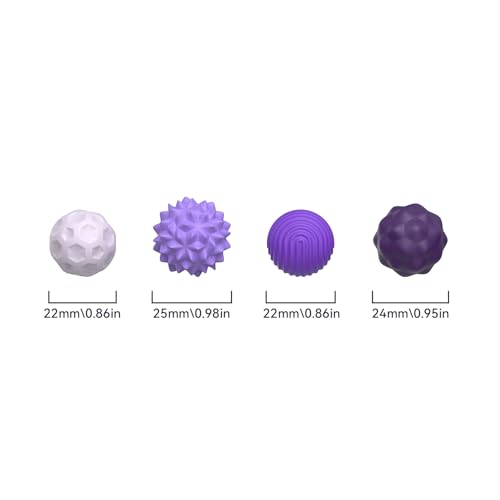 Ahorasky 8-Pack Magnetic Fidget Stress Balls with Silicone Shell and Storage Box for Adults - Purple