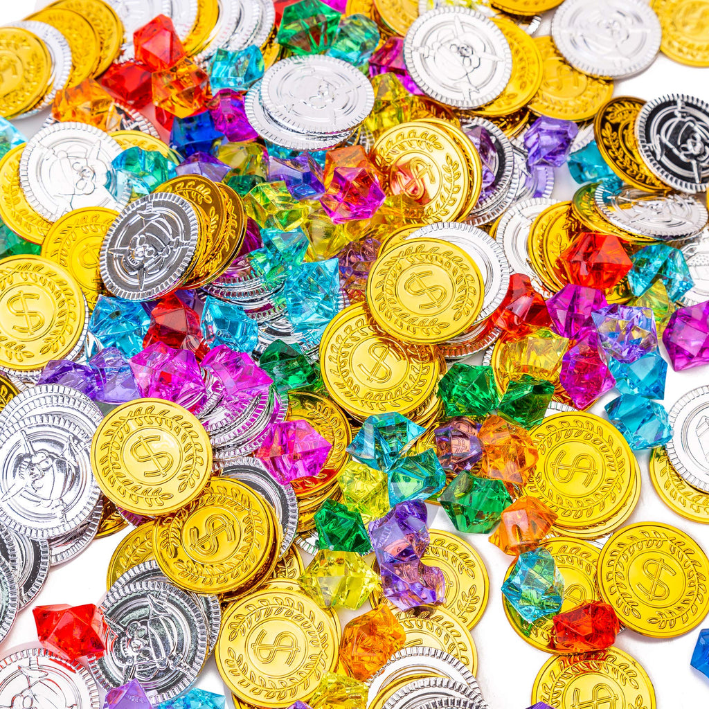 AiFanS Treasure Chest Coins and Gems – 320 Pieces (160 Coins + 160 Gems)