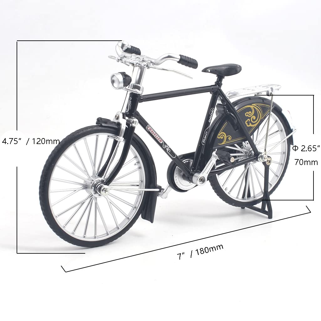 Ailejia Vintage Metal Bicycle Ornament - Mini Retro Bike Figurine for Home Decor & Gifts (Green)