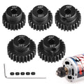 AIMROCK 5-Pack 48P RC Motor Pinion Gears Set – 22T to 26T, Hardened Steel, 3.175mm Bore