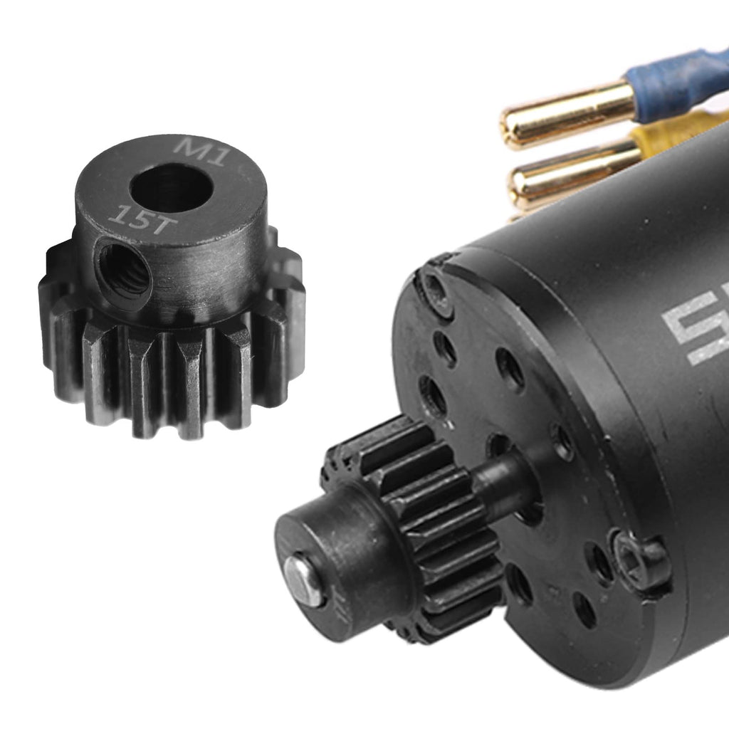 AIMROCK 5-Pack Mod 1 RC Motor Pinion Gears (15T-19T) for 5mm Shaft, Hardened Steel Upgrade