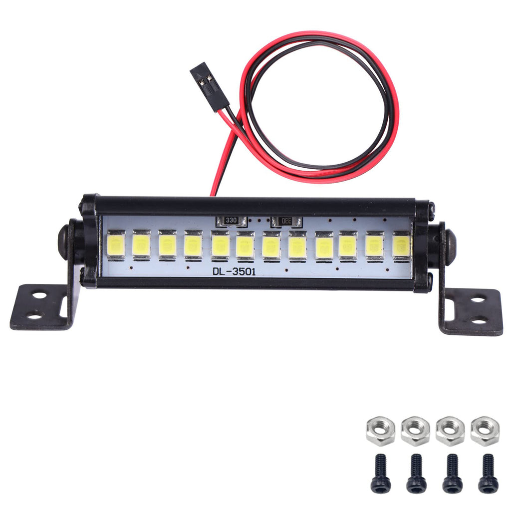 AIMROCK 55mm RC Car Light Bar 12LED Roof Lamp Kit for 1/10 Slash Stampede Rustler TRX-4 SCX10