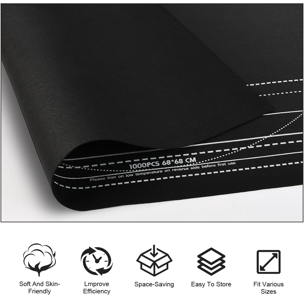 Ainiv Puzzle Mat Roll Up 2000 Pieces - 47x31.5 Felt Board with Sorting Trays and Storage Bag, Black