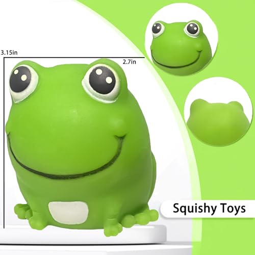AiSiXin Frog Stress Ball – Soft TPR Squishy Toy for Anxiety Relief, Fun Squeeze Toy for Kids & Adults