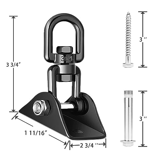 Aisto Heavy Duty Swing Hanger 360° Swivel: 304 Stainless Steel, Locknut Design, 1000 lb Capacity for Wood & Concrete