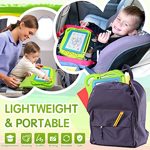 AiTuiTui Mini Magnetic Drawing Board - Travel Doodle Pad with 3 Stamps & Pen, Green