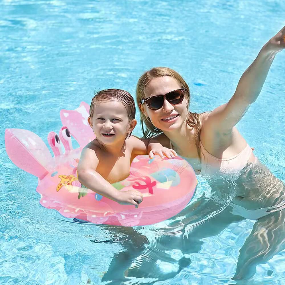AIYUENCICI Inflatable Baby Swim Float with Handles – Cute Animal Design for Toddlers 8-48 Months (Up to 40 lbs)