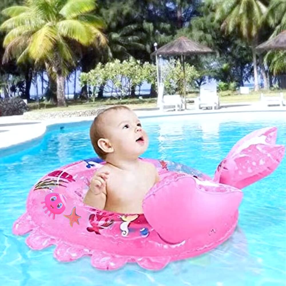 AIYUENCICI Inflatable Baby Swim Float with Handles – Cute Animal Design for Toddlers 8-48 Months (Up to 40 lbs)