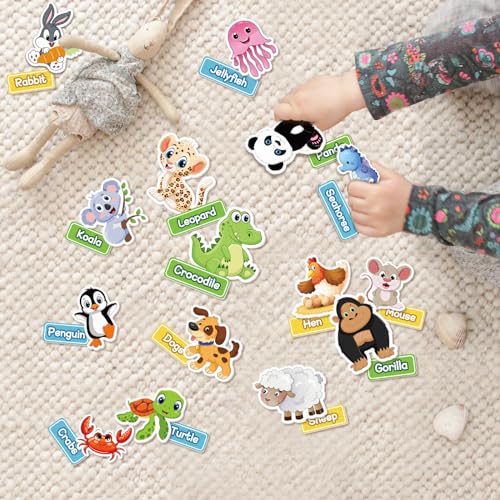 AKAYOK 90-Piece Wild & Farm Animals Felt Board Story Set – Precut with Storage Pouch