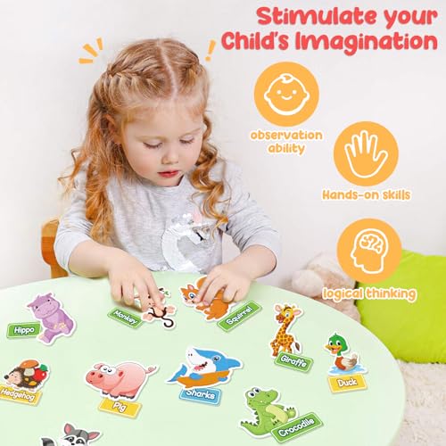 AKAYOK 90-Piece Wild & Farm Animals Felt Board Story Set – Precut with Storage Pouch