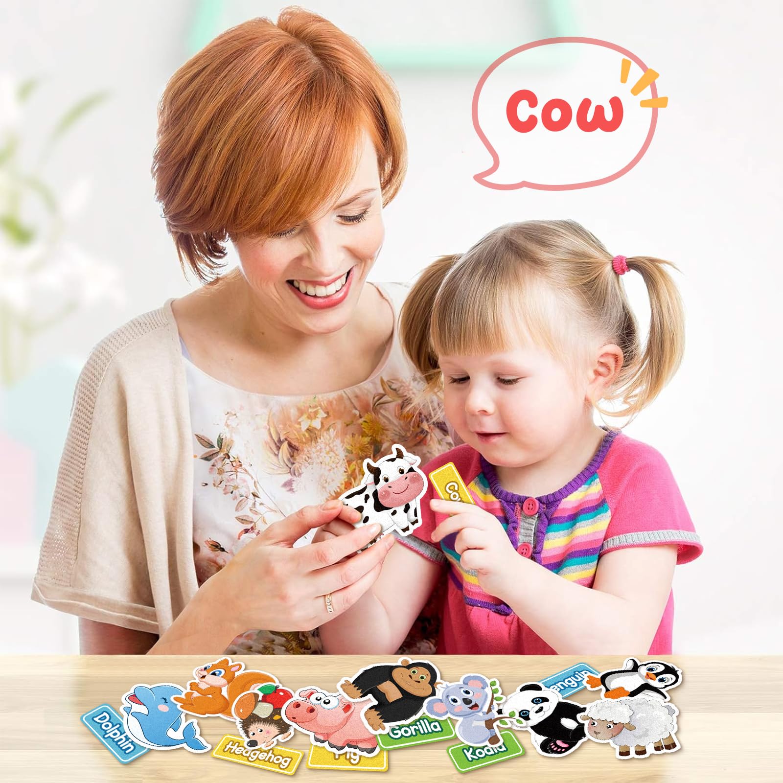 AKAYOK 90-Piece Wild & Farm Animals Felt Board Story Set – Precut with Storage Pouch