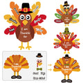 AKEROCK Make-a-Turkey Thanksgiving Sticker Crafts for Kids - 36 Sheets, 4 Designs
