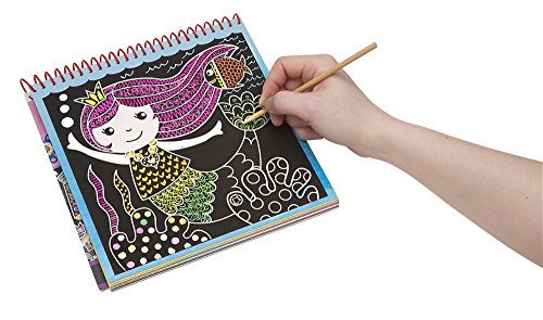 ALEX Toys Scra-ffiti So Cute Scratch Art Pad – 19 Pages + Stickers for Kids Ages 5+