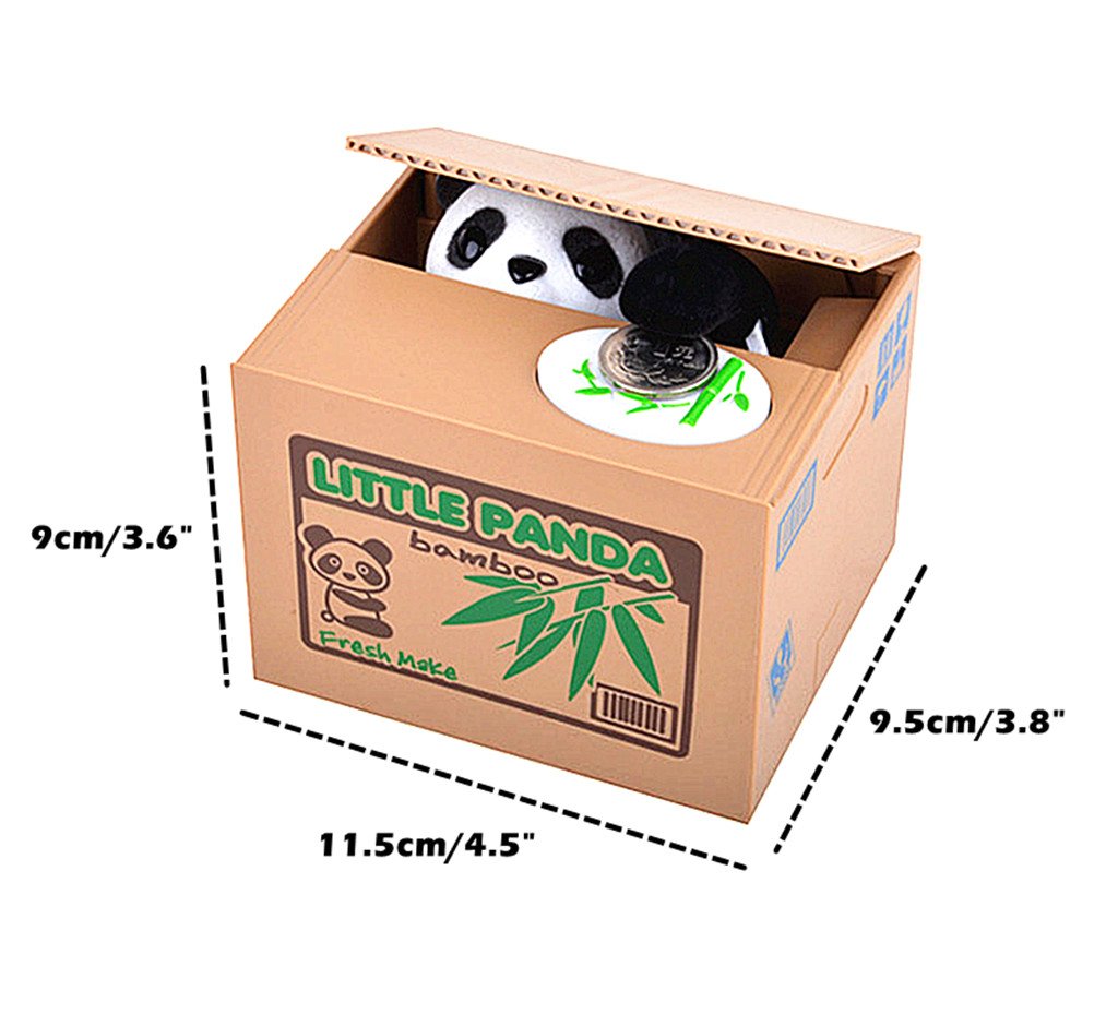 ALIMITOPIA Panda Vocal Mischief Money Box – Stealing Coin Piggy Bank (40 Coin Capacity)