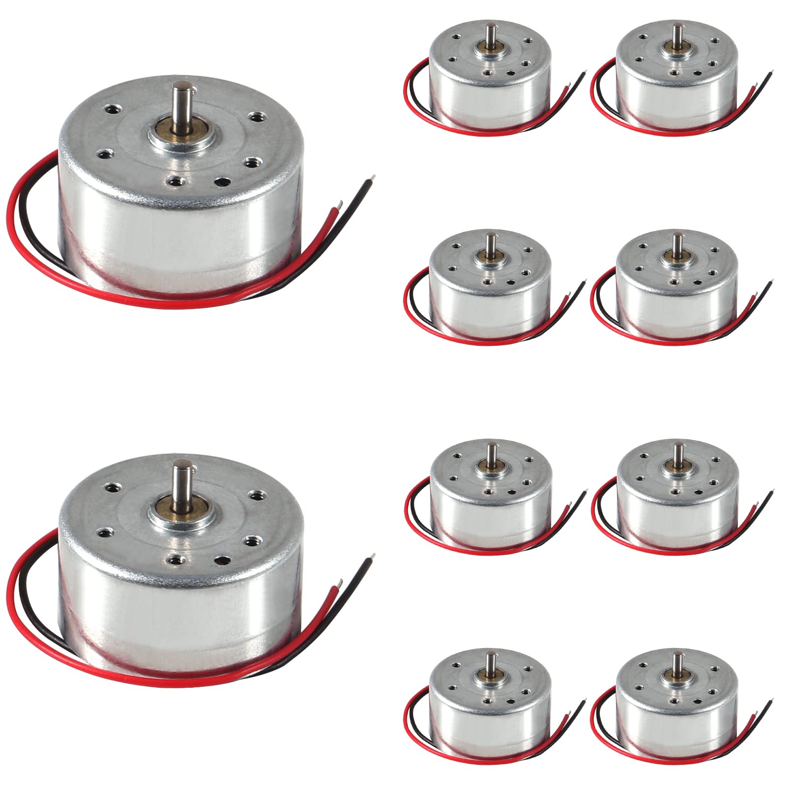 Alinan 10-Pack Mini DC Motors 3V-12V 1500-6500 RPM for DIY STEM Projects