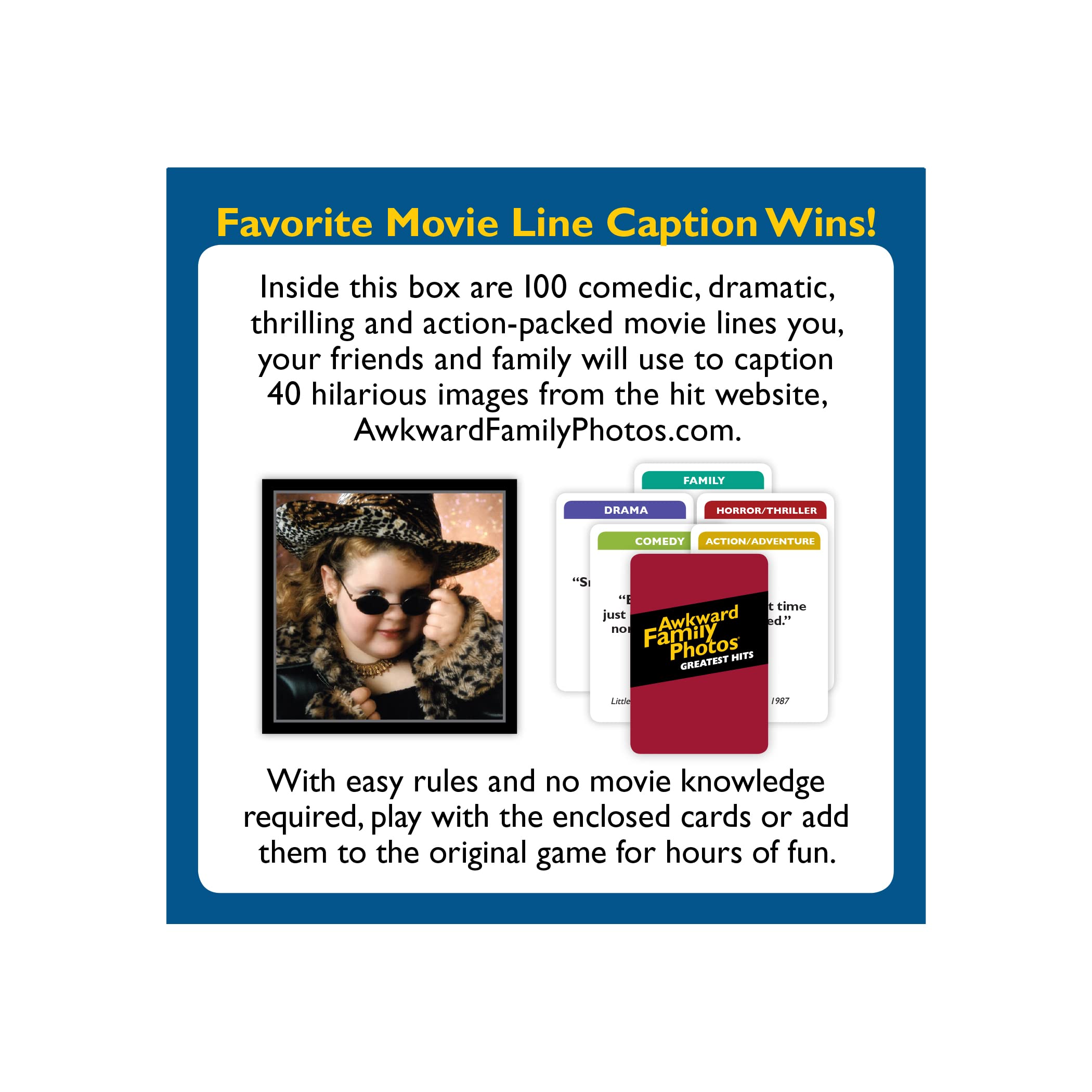 All Things Equal Awkward Family Photos: Greatest Hits Expansion #1 Card Game - 40 New Pictures with 100 Movie Lines