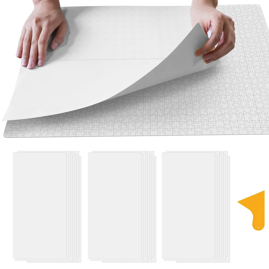 ALL4JIG Puzzle Saver 24-Pack – Self-Adhesive Glue Sheets for 500-3000 Piece Puzzles
