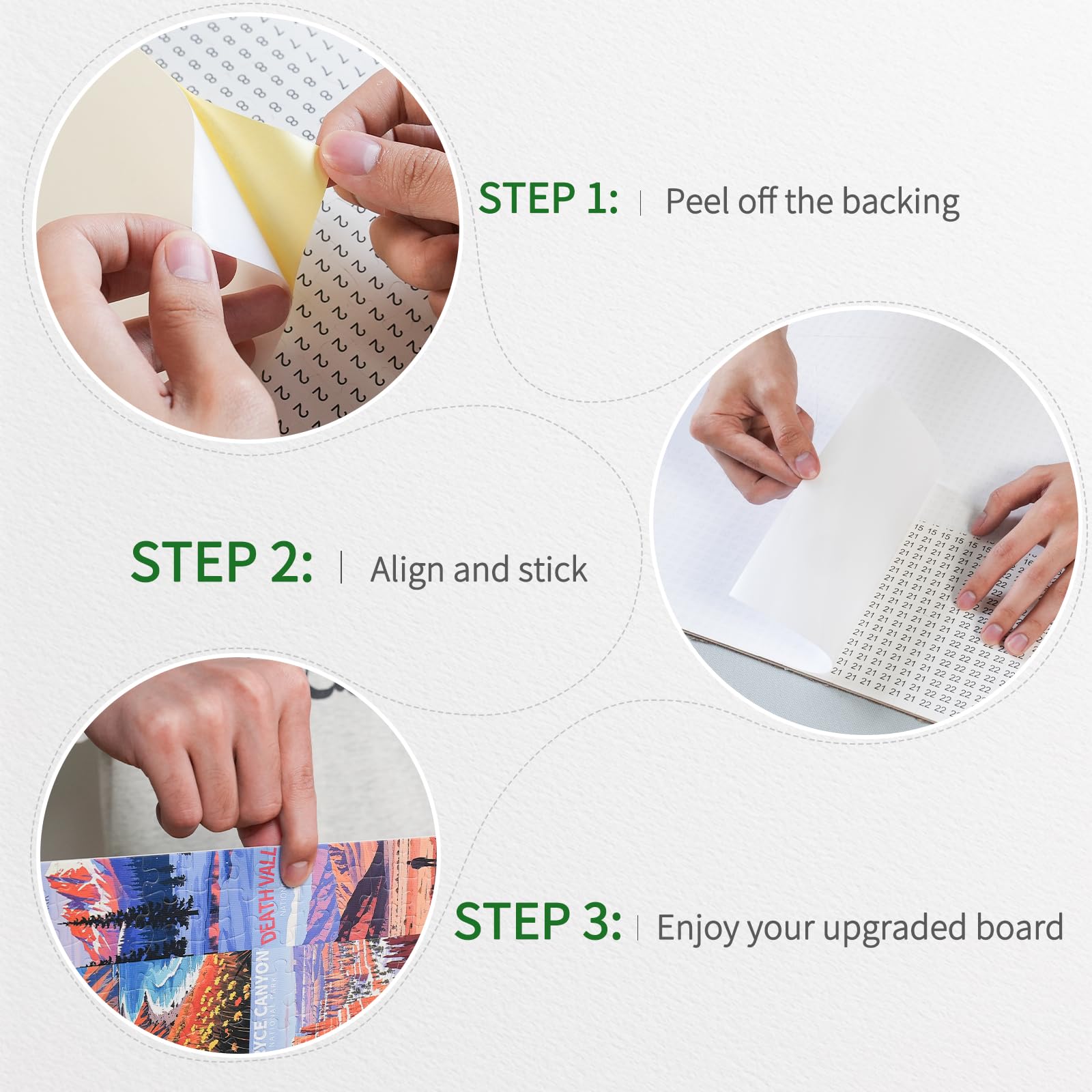 ALL4JIG Puzzle Saver 24-Pack – Self-Adhesive Glue Sheets for 500-3000 Piece Puzzles