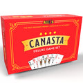 All7s Deluxe American Canasta Set with Rotating Tray – Large Print Cards for Seniors
