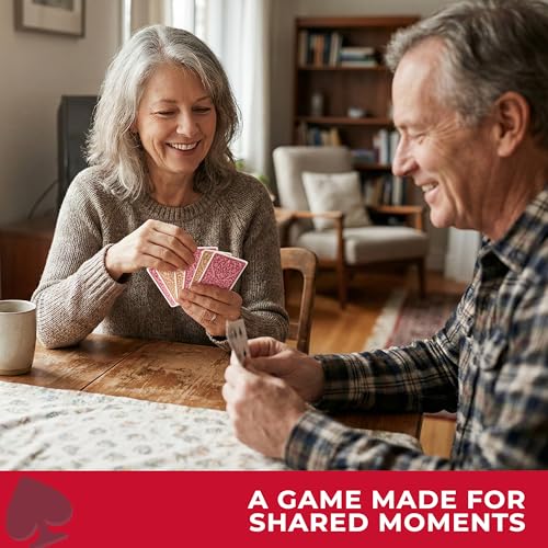 All7s Deluxe American Canasta Set with Rotating Tray – Large Print Cards for Seniors