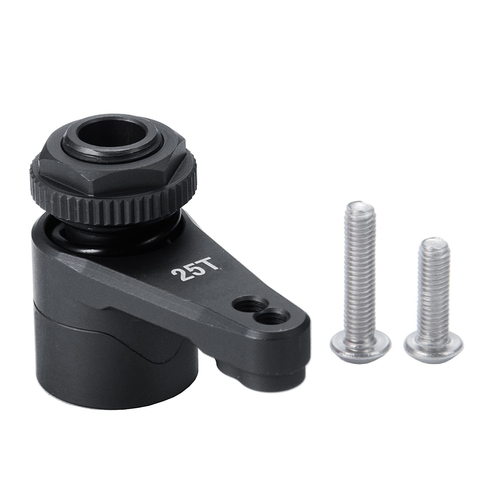Alloy 25T Steering Servo Arm for 1/10 RC Axial RBX10 Crawler (Black)