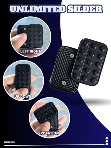 Alloy Black Fidget Slider – Infinite Magnetic Glide for Focus and Anxiety Relief
