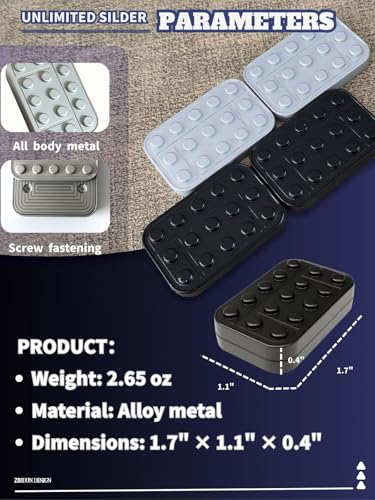 Alloy Black Fidget Slider – Infinite Magnetic Glide for Focus and Anxiety Relief