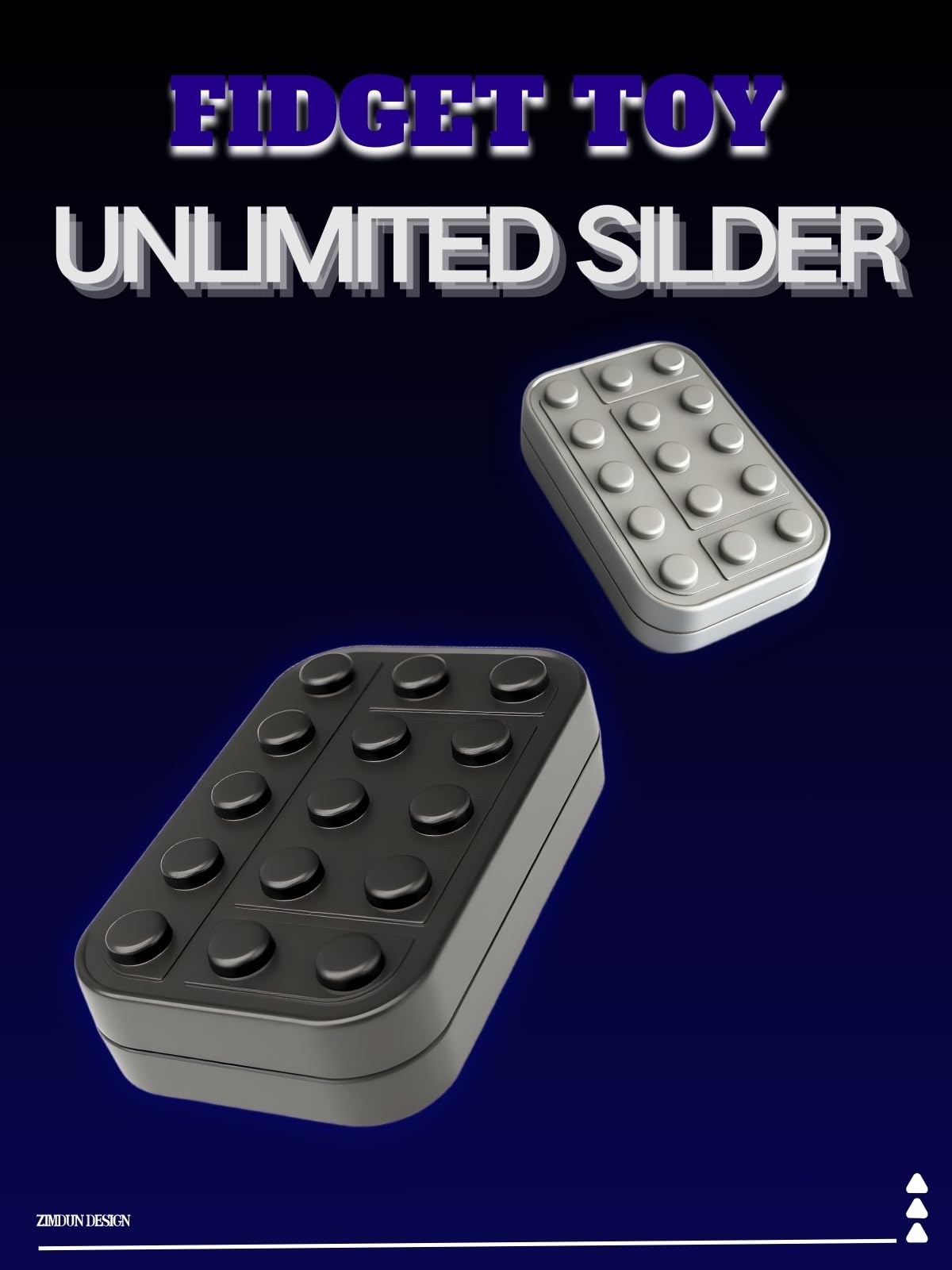 Alloy Black Fidget Slider – Infinite Magnetic Glide for Focus and Anxiety Relief