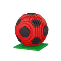 alltogetho Red Soccer Ball Building Blocks Kit – 900+ Micro Mini Bricks for Sport-Themed Desk Decor and Classroom Learning