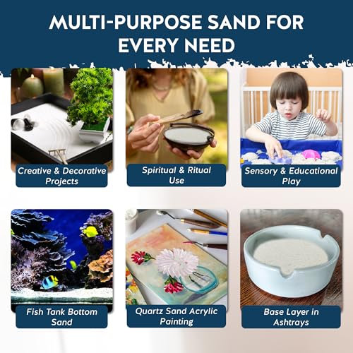 Alternative Imagination White Fine Sand – 1 lb for Rituals, Zen Gardens, Incense Burners, and Crafts