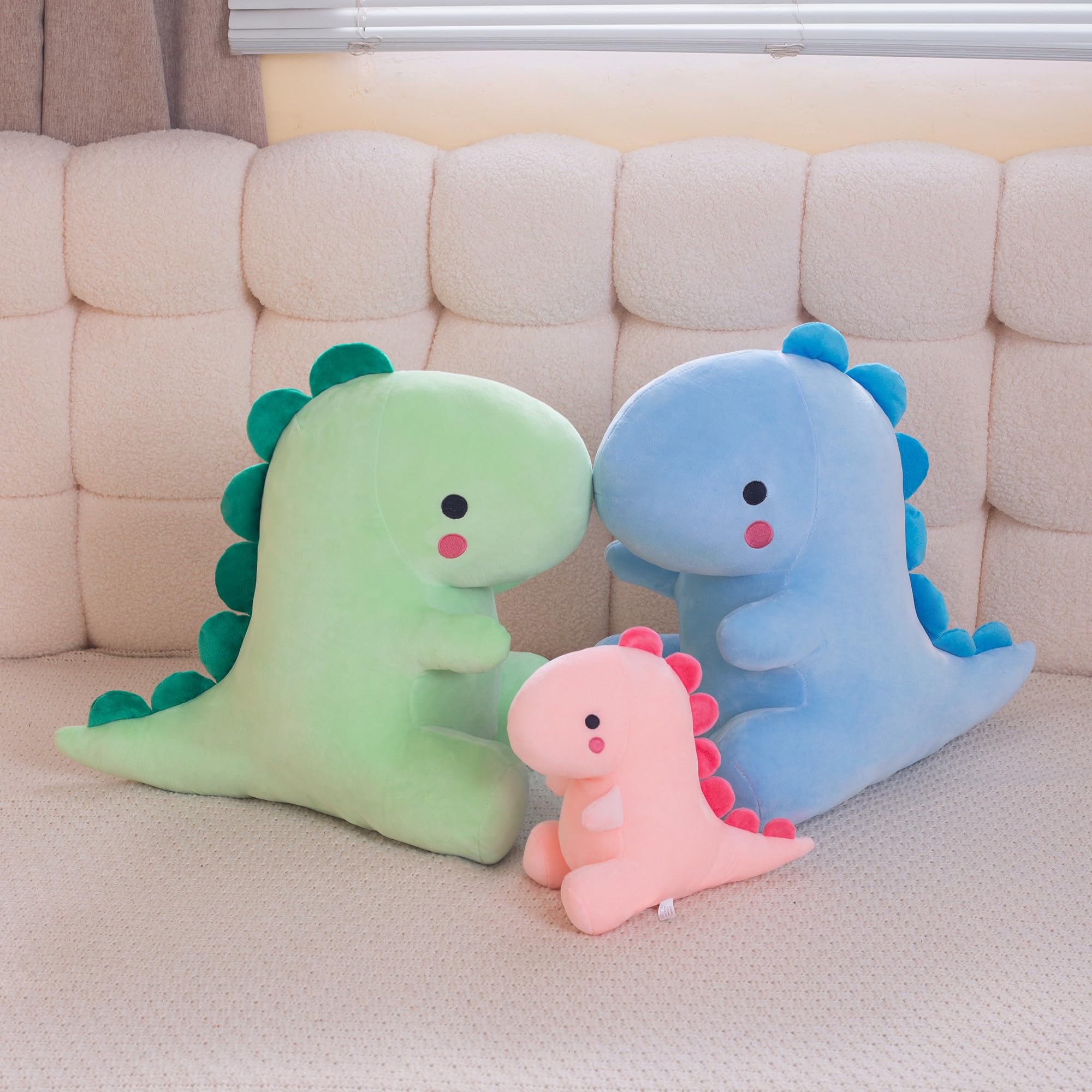 Alwoligag Green Plush Dinosaur Stuffed Animal – 10.8 Inch Soft Toy for Kids