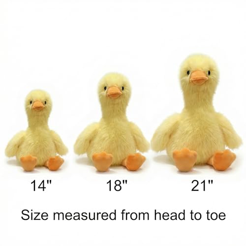 Alwoligag Plush Duck Stuffed Animal - Ultra Soft 14 Inch Yellow Duck Buddy, Hypoallergenic & Machine Washable