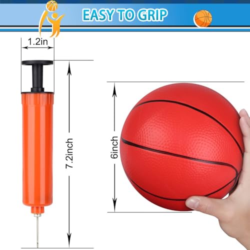 Amarlozn 6-Inch Mini Basketballs (5 Pack) – Soft Rubber Balls for Indoor Hoops and Pool Games