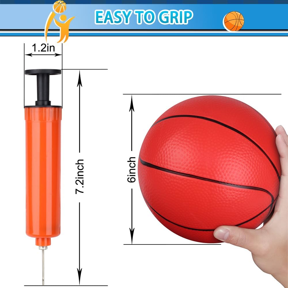 Amarlozn 6-Inch Mini Basketballs (5 Pack) – Soft Rubber Balls for Indoor Hoops and Pool Games