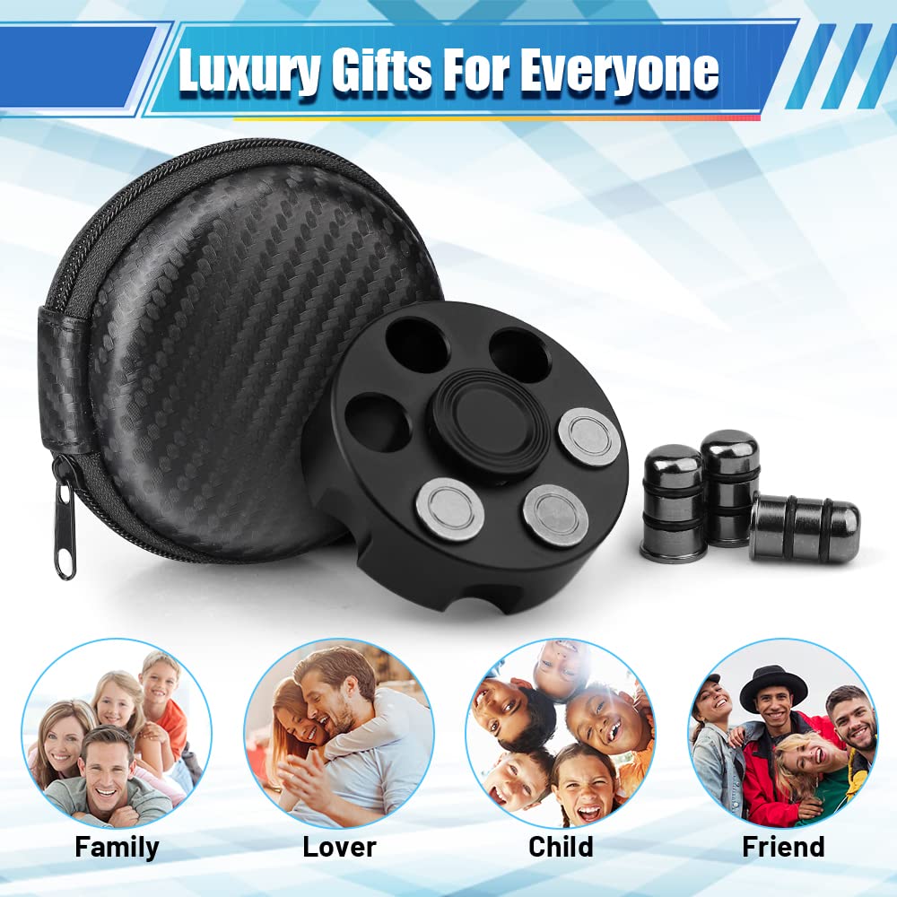 Amarlozn Deformable Metal Fidget Spinner Toy – Detachable Stress Relief Gadget with Zipper Case