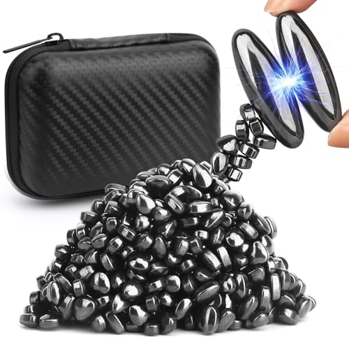 Amarlozn Ferrite Magnetic Putty with Snake Eggs – 300g Fidget Stones & 2 Oval Magnets, Desk Toy for Adults