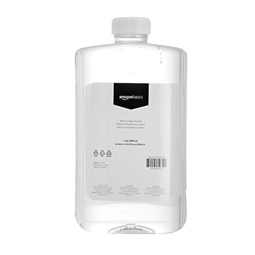 Amazon Basics Slime Activator Solution – 1 Quart (946ml) Transparent, Washable, Clear Slime Making