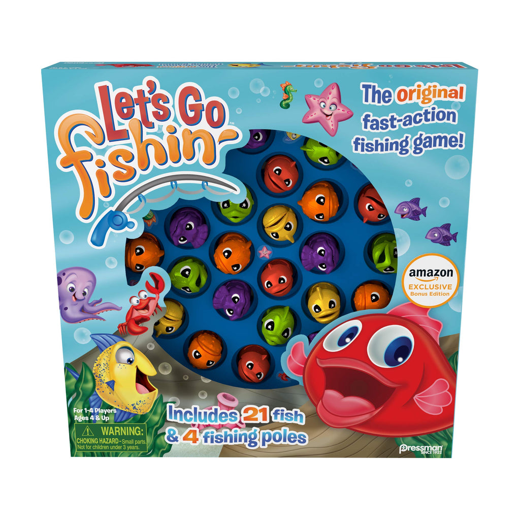 Amazon Exclusive Let's Go Fishin' with Lucky Ducks Bonus Card Game – Classic Fishing Fun for Ages 4+