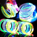 AMENON 24 Pack Glow in the Dark LED Bracelets - Reusable Party Favors with ON/OFF Switch, 6 Colors