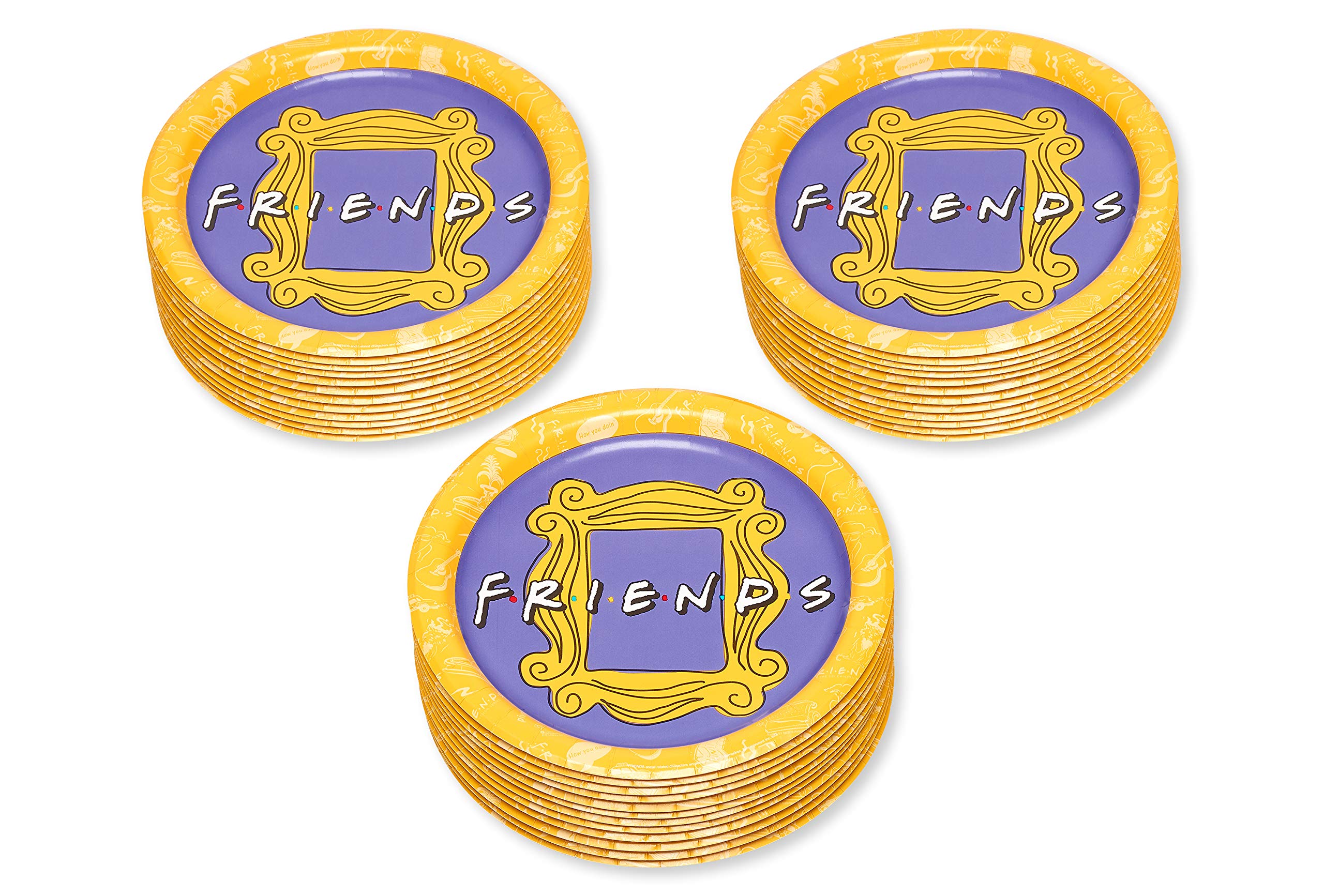 American Greetings Friends Dinner Plates, 36 Pack - 9 Inch Paper Plates for Themed Parties