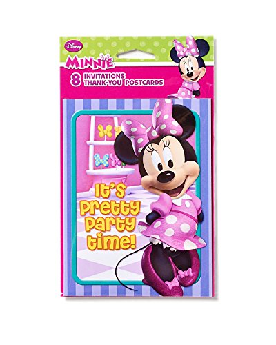 American Greetings Minnie Mouse Invitation & Thank You Combo Pack, 8 Count