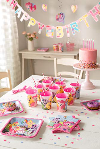 American Greetings My Little Pony Tiara Party Hats (8-Count) | Rainbow Dash, Pinkie Pie, Twilight Sparkle & Rarity