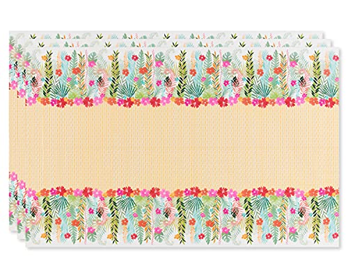 American Greetings Tropical Luau Plastic Table Covers, 3-Pack, 54x84 Inches Each