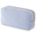 American Mahjong Tile Bag – Blue Corduroy Zippered Case Fits Standard 1.2-Inch Tiles (Case Only)