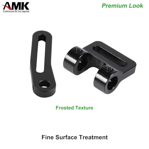 AMK Adjustable 1/10 Scale RC Crawler Bumper Set - Front and Rear Metal Bumpers for Axial SCX10, TRX4, and More (Black)