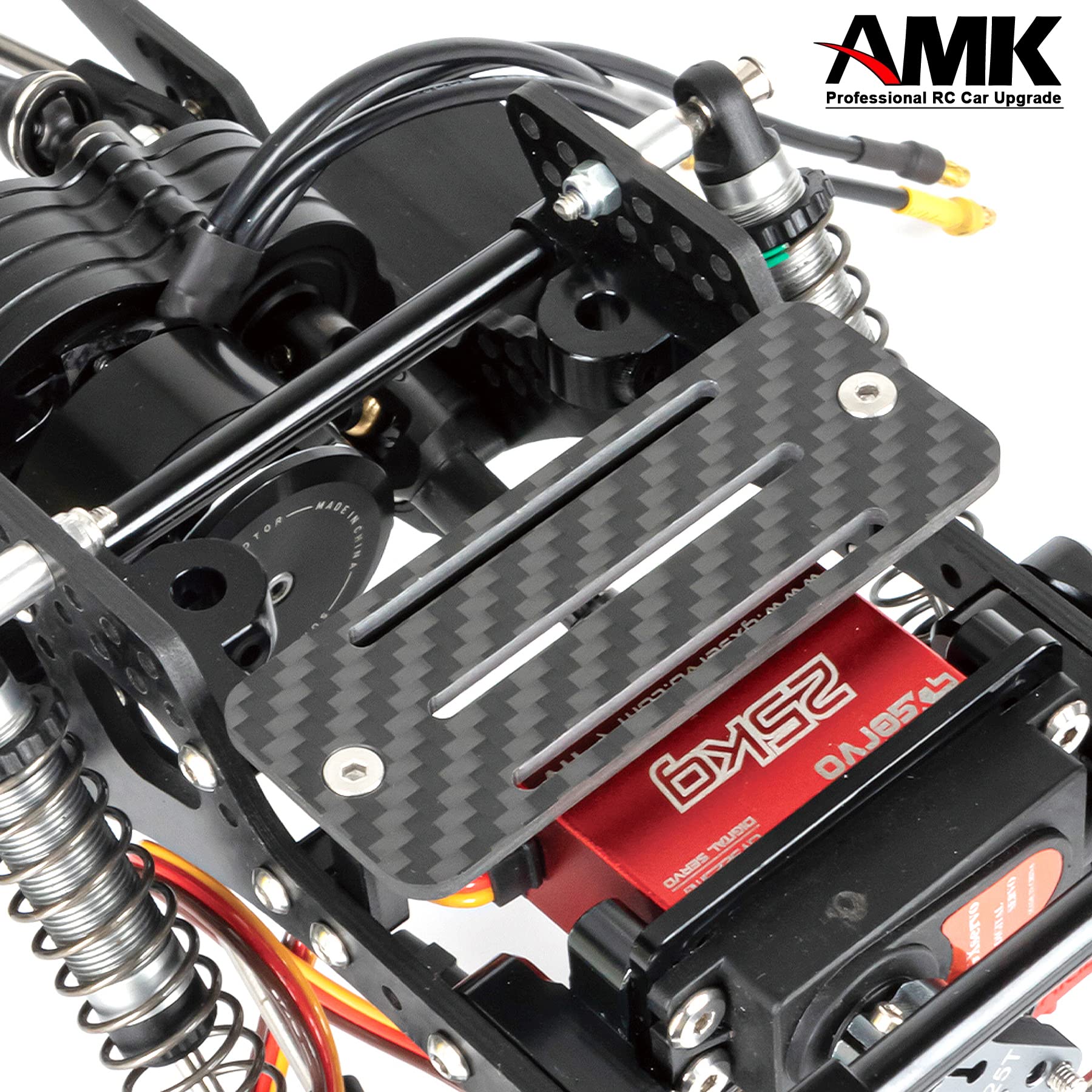 AMK Carbon Fiber Battery Tray & ESC Mount for 1/10 SCX10 Crawler LCG Chassis