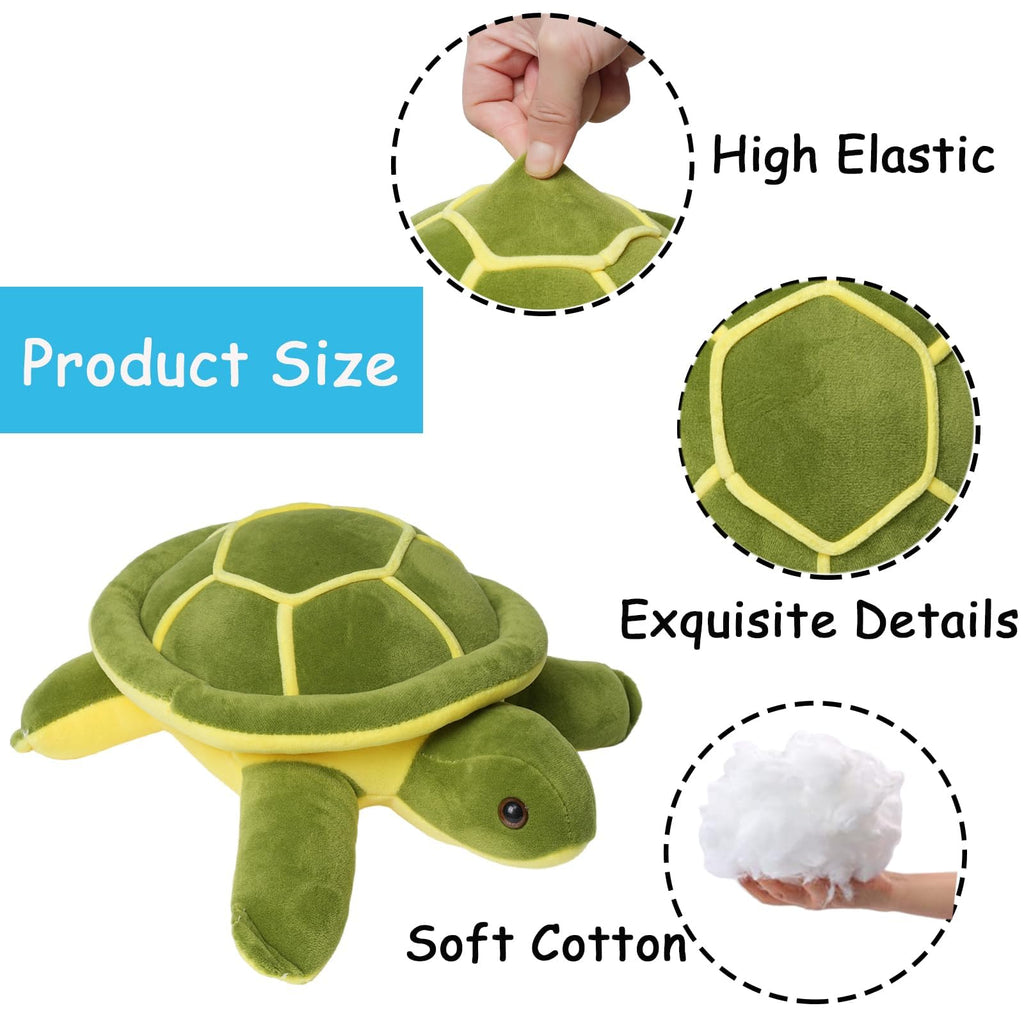 AMLHNA Cute Sea Turtle Plush Toy, 9.8 Inch Soft Stuffed Animal - Perfect Gift for Kids and Baby Showers