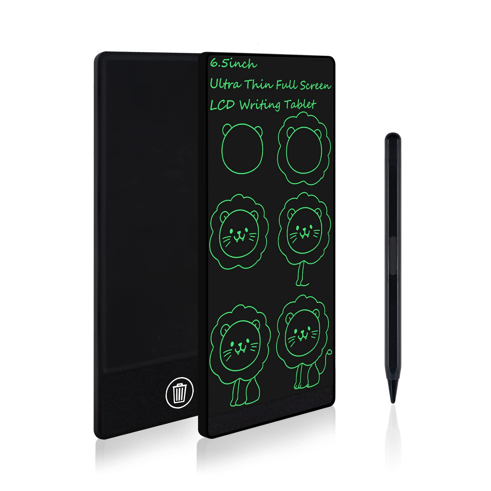 Amoretti Sonnet 6.5in Mini LCD Writing Tablet for Kids and Adults – Reusable Electronic Drawing Pad, Blue-Light-Free Screen, Slim Travel Sketchpad