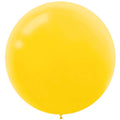 Amscan 24-Inch Yellow Sunshine Latex Balloons (Pack of 4) - Vibrant Party Decor