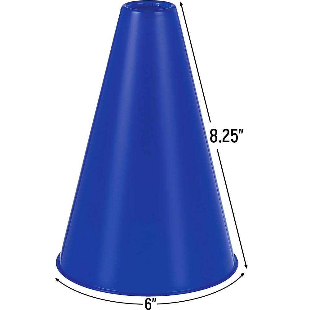Amscan Blue Handheld Plastic Megaphone (9.3 x 5.7 x 5.7 in) for Cheerleading & Parties